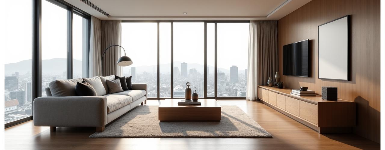 港区のミニマルな住居