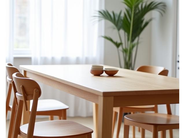 北欧スタイルのダイニングテーブルと椅子